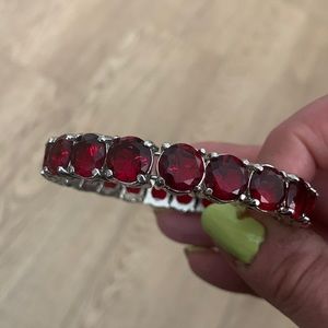 Ruby, rhinestone bracelet